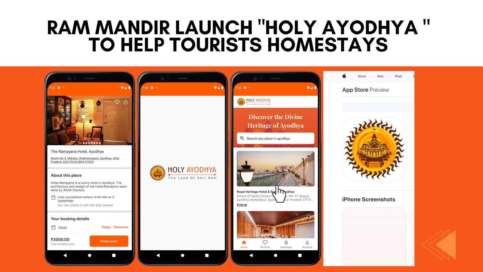 Ram Mandir launch "Holy Ayodhya " to help tourists Homestays