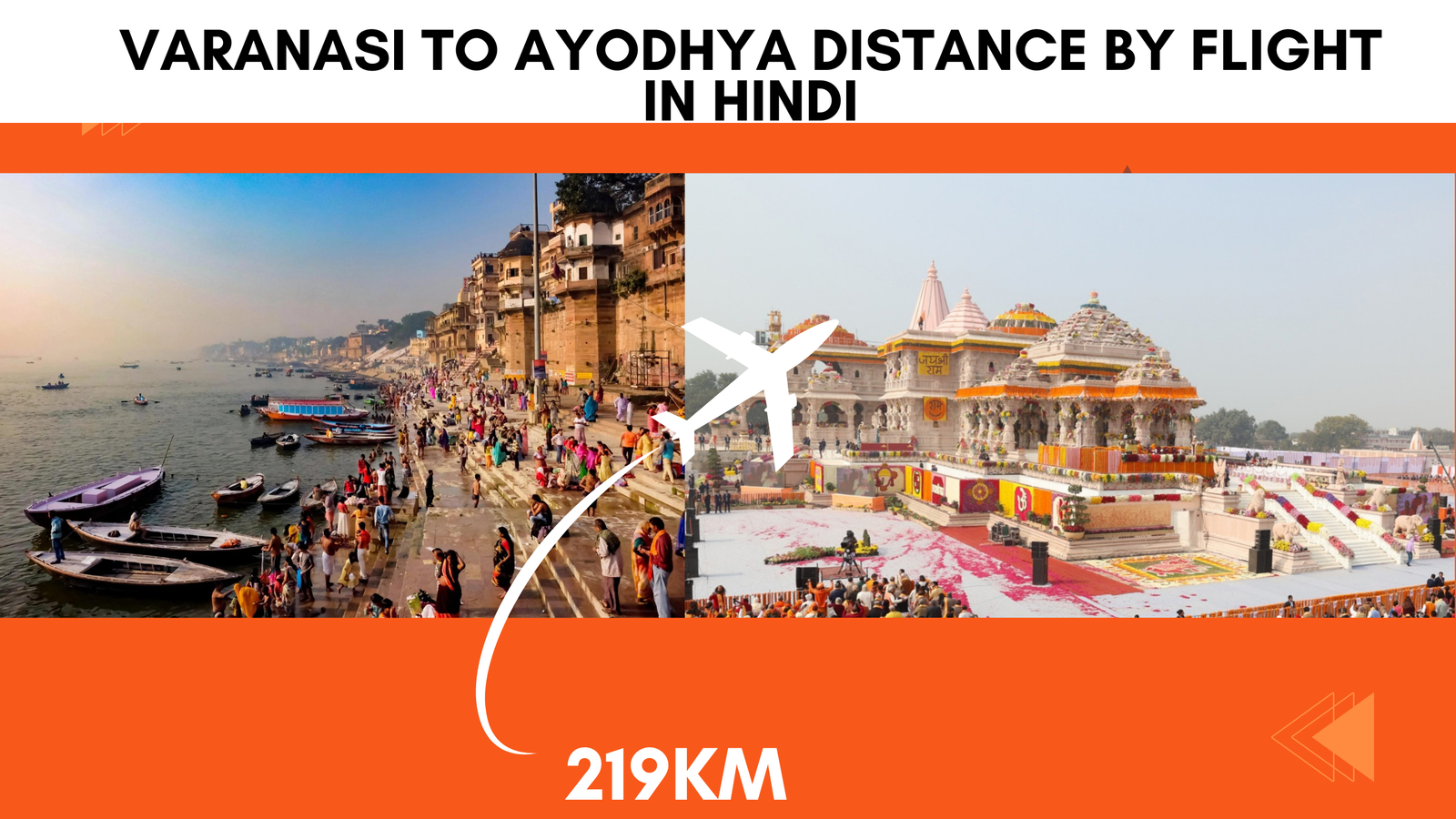 varanasi to ayodhya distance by flight in hindi